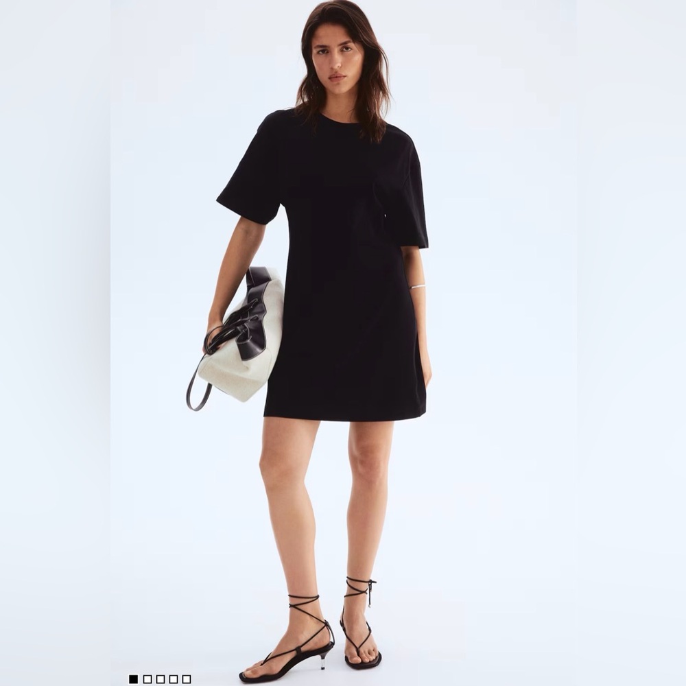 NWT H&M Defined-Waist T-Shirt Dress